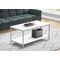 Monarch Specialties Coffee Table, Accent, Cocktail, Rectangular, Living Room, 40 in.L, White Laminate, Grey Metal I 3800 - alternate 4